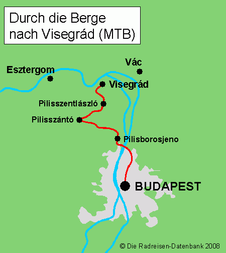 Durch die Berge nach Visegrád (MTB) nach Budapest, Ungarn