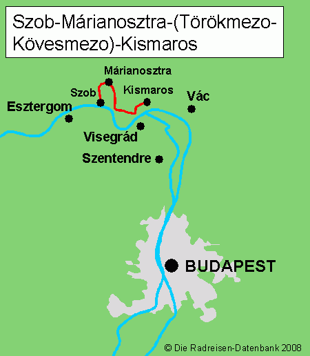 Szob-Márianosztra-(Törökmezo-Kövesmezo)-Kismaros nach Budapest, Ungarn