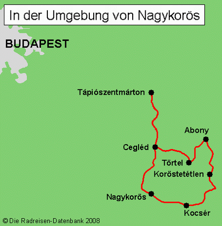 In der Umgebung von Nagykőrös nach Budapest, Ungarn