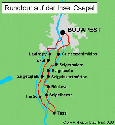 Rundtour auf der Insel Csepel nach Budapest, Ungarn