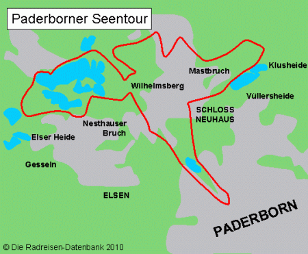 Paderborner Seentour in Nordrhein-Westfalen, Deutschland