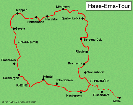 Hase-Ems-Tour in Niedersachsen, Deutschland