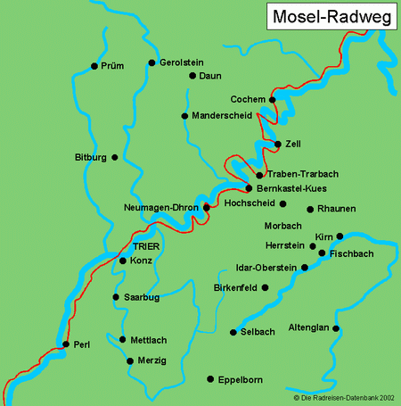 Mosel-Radweg in Rheinland-Pfalz, Deutschland