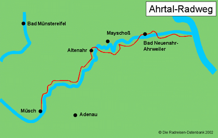 Ahrtalradweg in Rheinland-Pfalz, Deutschland