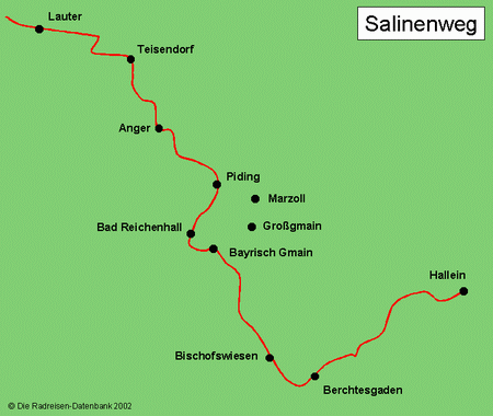 Salinenweg in Bayern, Deutschland