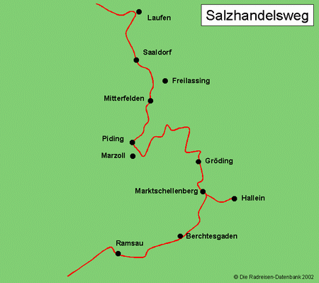 Salzhandelsweg in Bayern, Deutschland