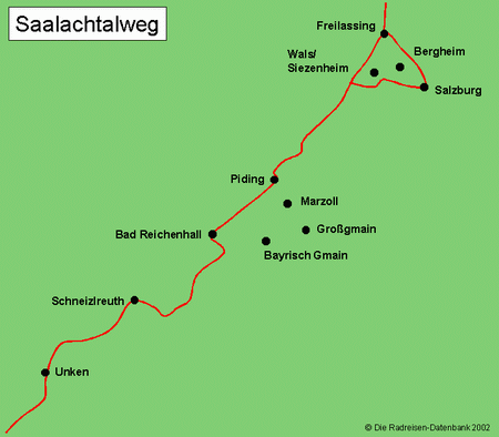Saalachtalweg nach Salzburg, Österreich