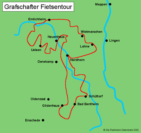 Grafschafter Fietsentour in Niedersachsen, Deutschland
