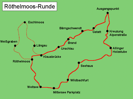 Röthelmoos-Runde in Bayern, Deutschland