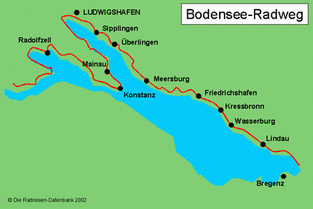 Bodensee Radweg in Bayern, Deutschland