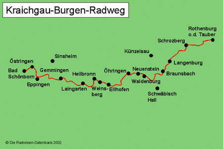 Kraichgau-Burgenweg in Baden-Württemberg, Deutschland