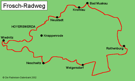 Frosch-Radweg in Sachsen, Deutschland