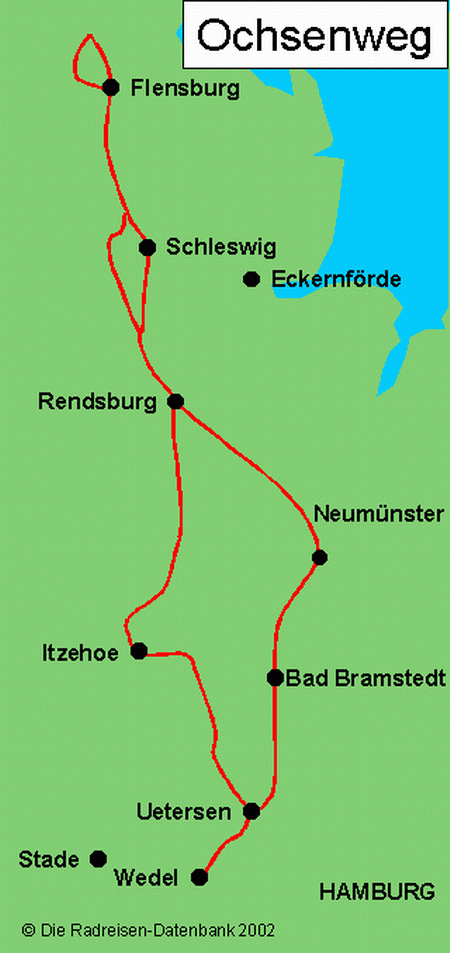 Ochsenweg in Schleswig-Holstein, Deutschland