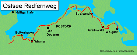 Ostsee-Küsten-Radweg (Abschnitt Ost) in Mecklenburg-Vorpommern, Deutschland