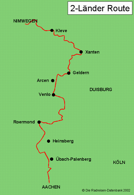 2-Länder-Route in Nordrhein-Westfalen, Deutschland