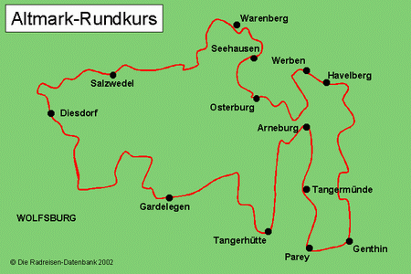 Altmark-Rundkurs in Sachsen-Anhalt, Deutschland