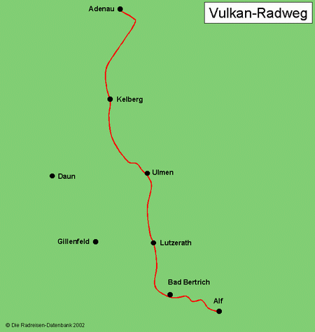 Vulkan-Radweg in Rheinland-Pfalz, Deutschland