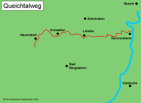 Queichentalweg in Rheinland-Pfalz, Deutschland