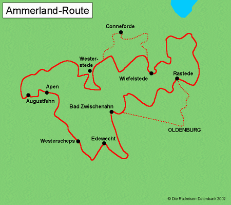 Ammerland-Route in Niedersachsen, Deutschland