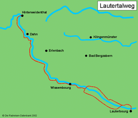 Lautertal-Weg in Rheinland-Pfalz, Deutschland