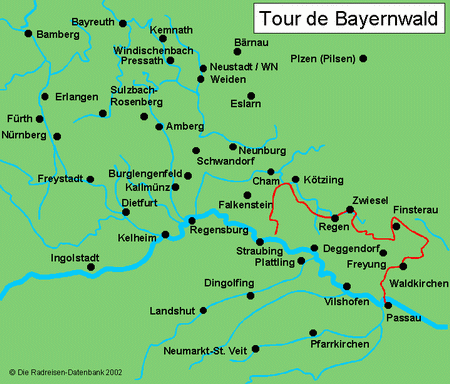 Tour de Bayerwald in Bayern, Deutschland