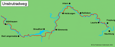 Unstrutradweg in Thüringen, Deutschland