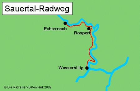 Sauertal Radweg in Rheinland-Pfalz, Deutschland