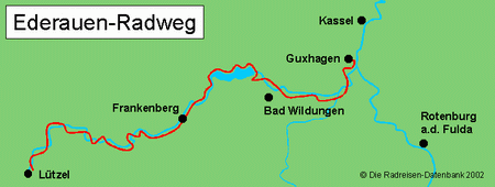 Ederauenradweg in Nordrhein-Westfalen, Deutschland