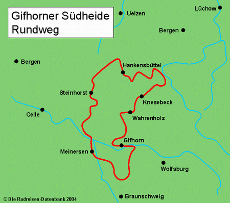 Gifhorner Südheide Rundweg in Niedersachsen, Deutschland