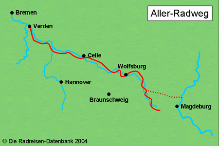 Aller-Radweg in Niedersachsen, Deutschland
